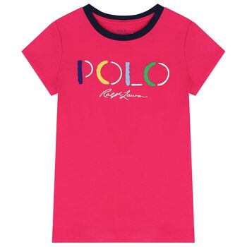 Girls Pink Logo T-Shirt