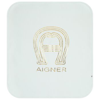 بطانية أطفال بشعار باللون أزرق وذهبي 