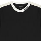 Boys Black & Ivory Tape Cotton Jersey T-Shirt, 1, hi-res