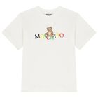 White Teddy Bear Logo T-Shirt, 1, hi-res