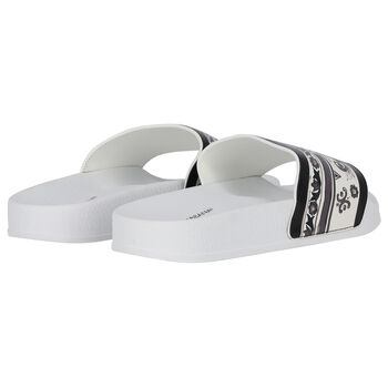 Boys White & Black Majolica Sliders