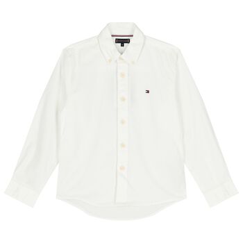 قميص اولاد بالشعار باللون الابيض 