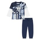 Younger Boys Blue Logo Tracksuit, 2, hi-res