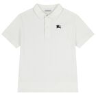 Boys White EKD Logo Polo Shirt, 1, hi-res