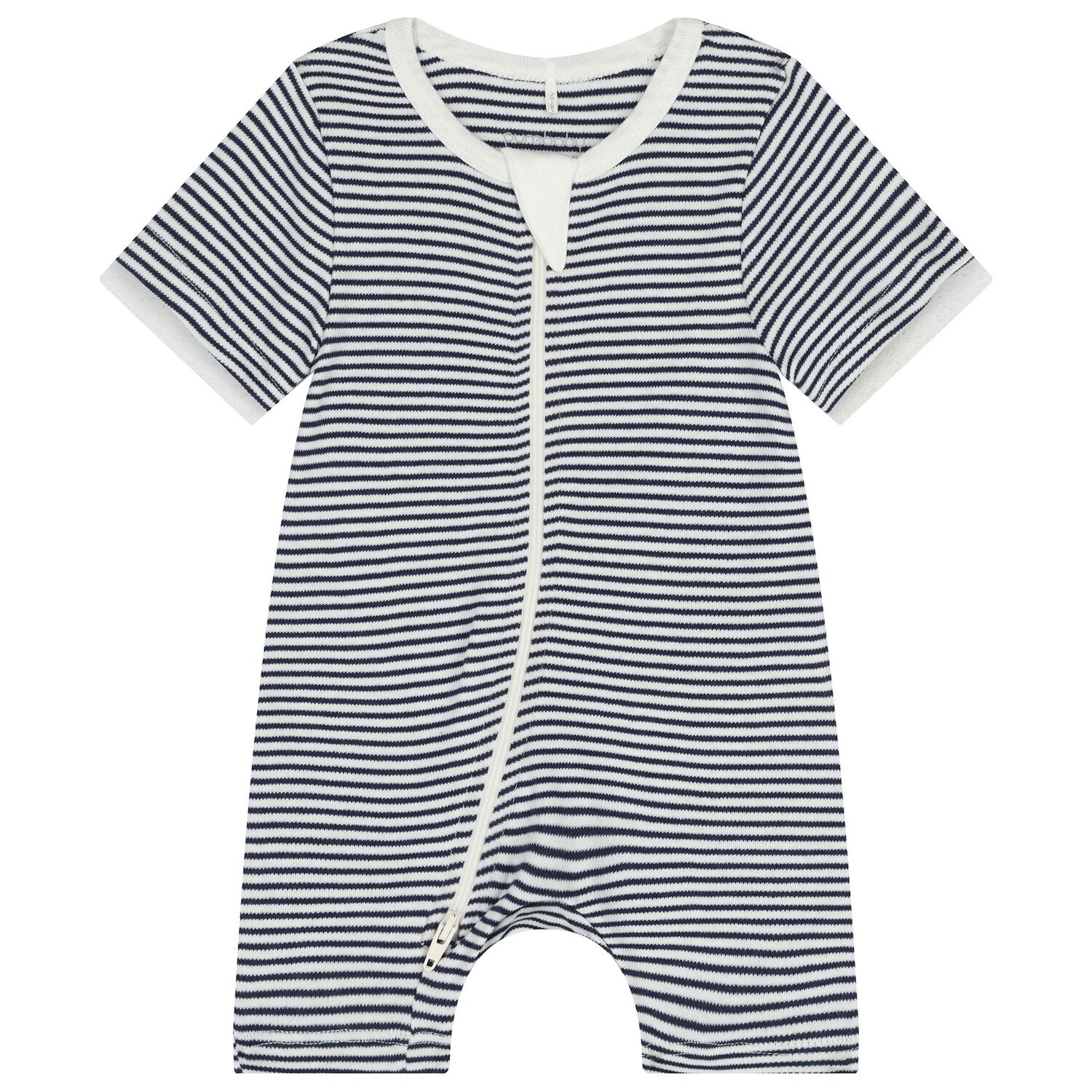 Baby Boys White & Navy Blue Rompers ( 2 Pack ), 2, hi-res image number null