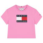 Girls Pink Logo T-Shirt, 4, hi-res