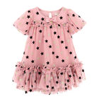 Girls Pink, Gold & Black Stars Tulle Dress, 1, hi-res
