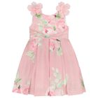 Girls Pink Floral Dress, 1, hi-res