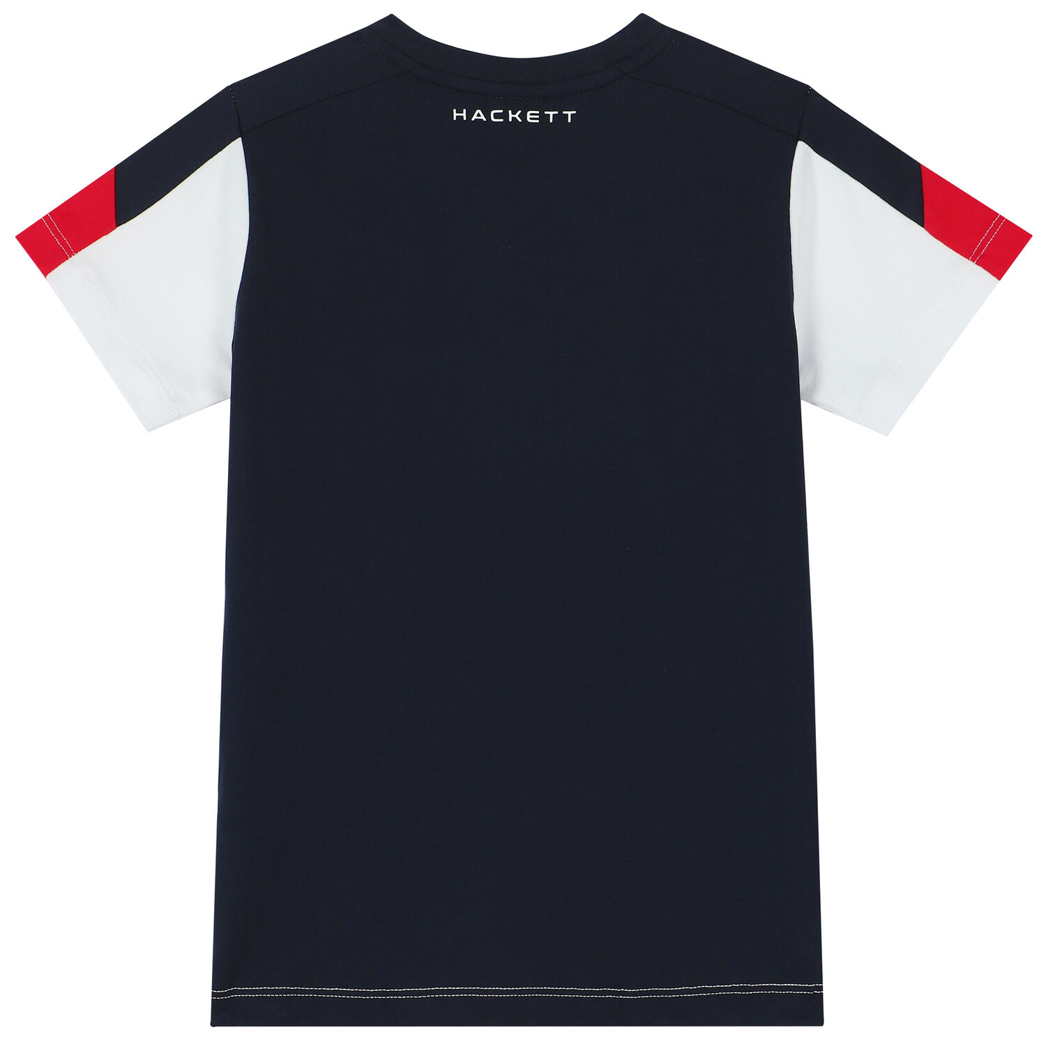 Boys White & Navy Logo T-Shirt, 1, hi-res