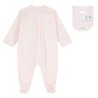 Baby Girls Pink & White Logo Babygrow Set, 2, hi-res