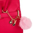 Girls Pink Leather Handbag ( 21CM ), 1, hi-res