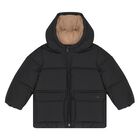 جاكت منفوخ بالشعار للاولاد باللون الاسود , 1, hi-res