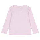 طقم بنطلون للبنات بطبعه قطه باللون الوردى , 1, hi-res