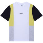 Boys White Logo T-Shirt, 1, hi-res