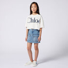 Girls Ivory Logo T-Shirt, 1, hi-res
