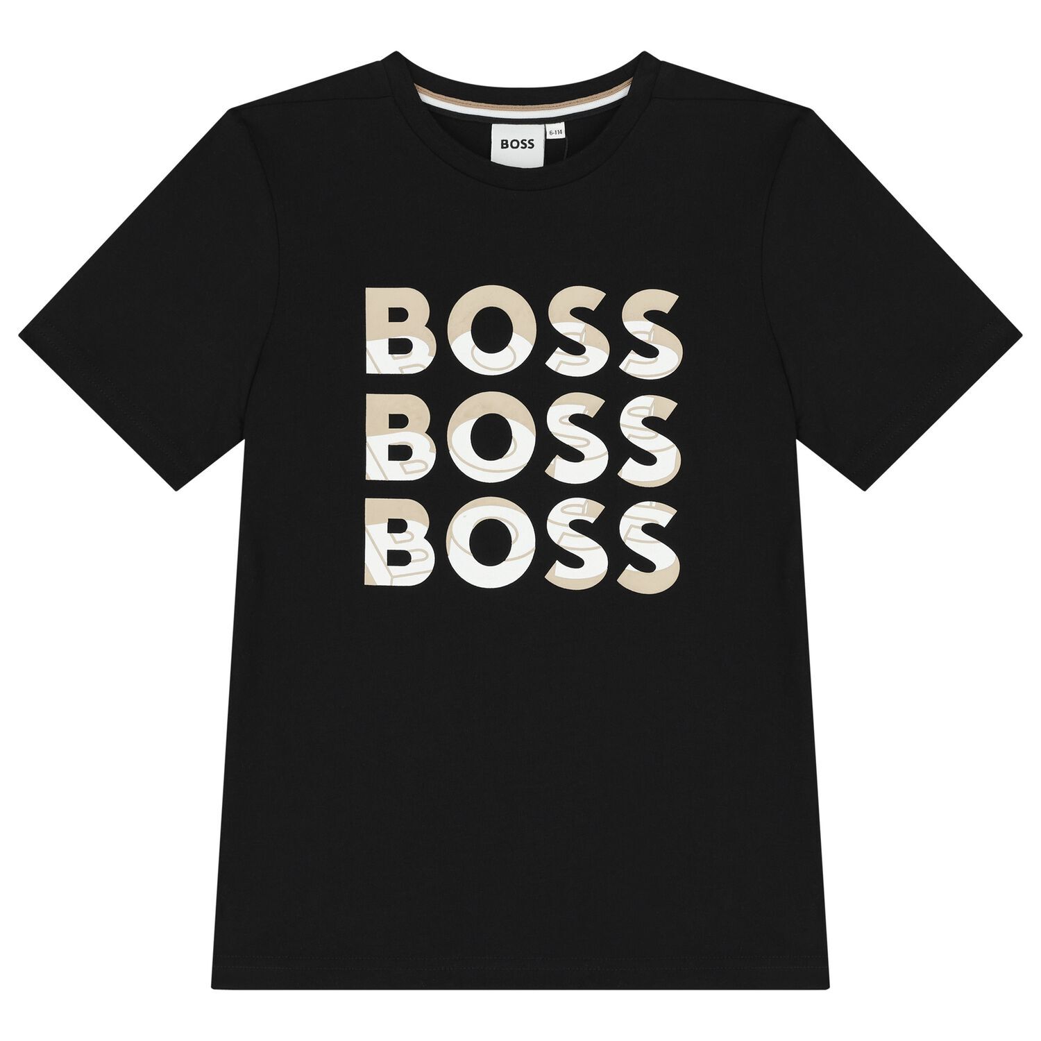 Boys Black Logo T-Shirt, 1, hi-res image number null