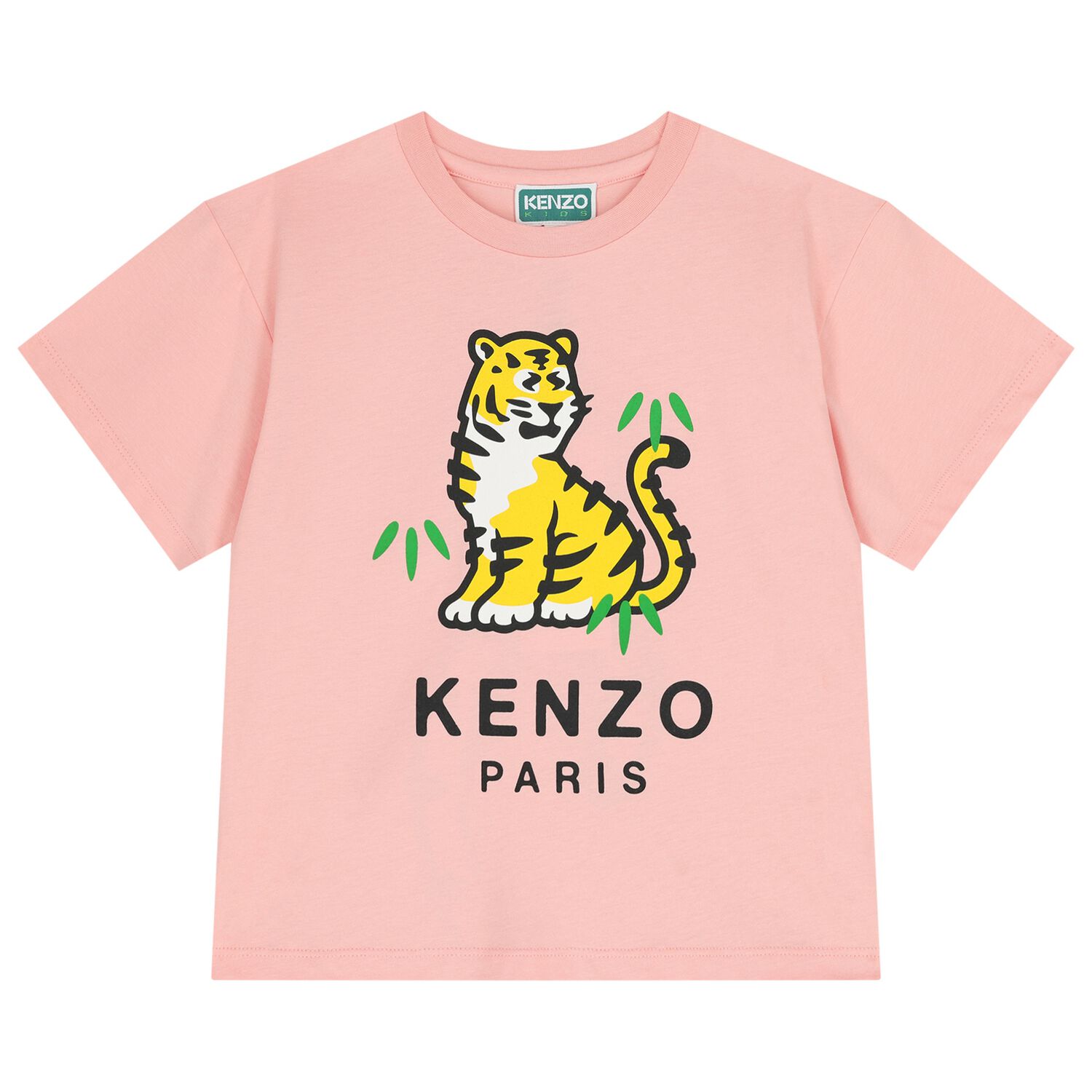 Girls Pink Tiger Logo T-Shirt, 1, hi-res