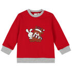 Baby Boys Red Reindeer Tracksuit, 1, hi-res