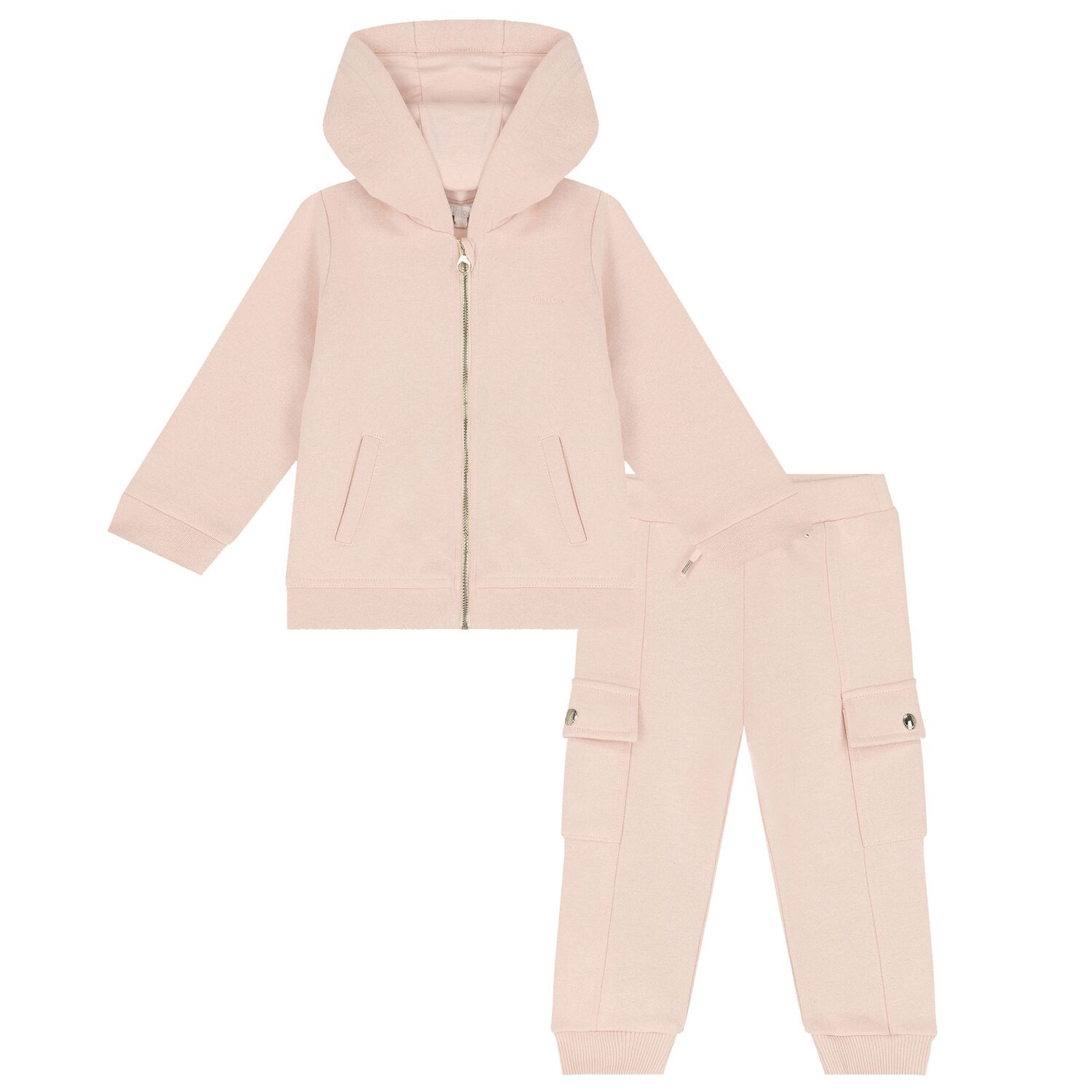 Younger Girls Pink Logo Tracksuit, 1, hi-res image number null