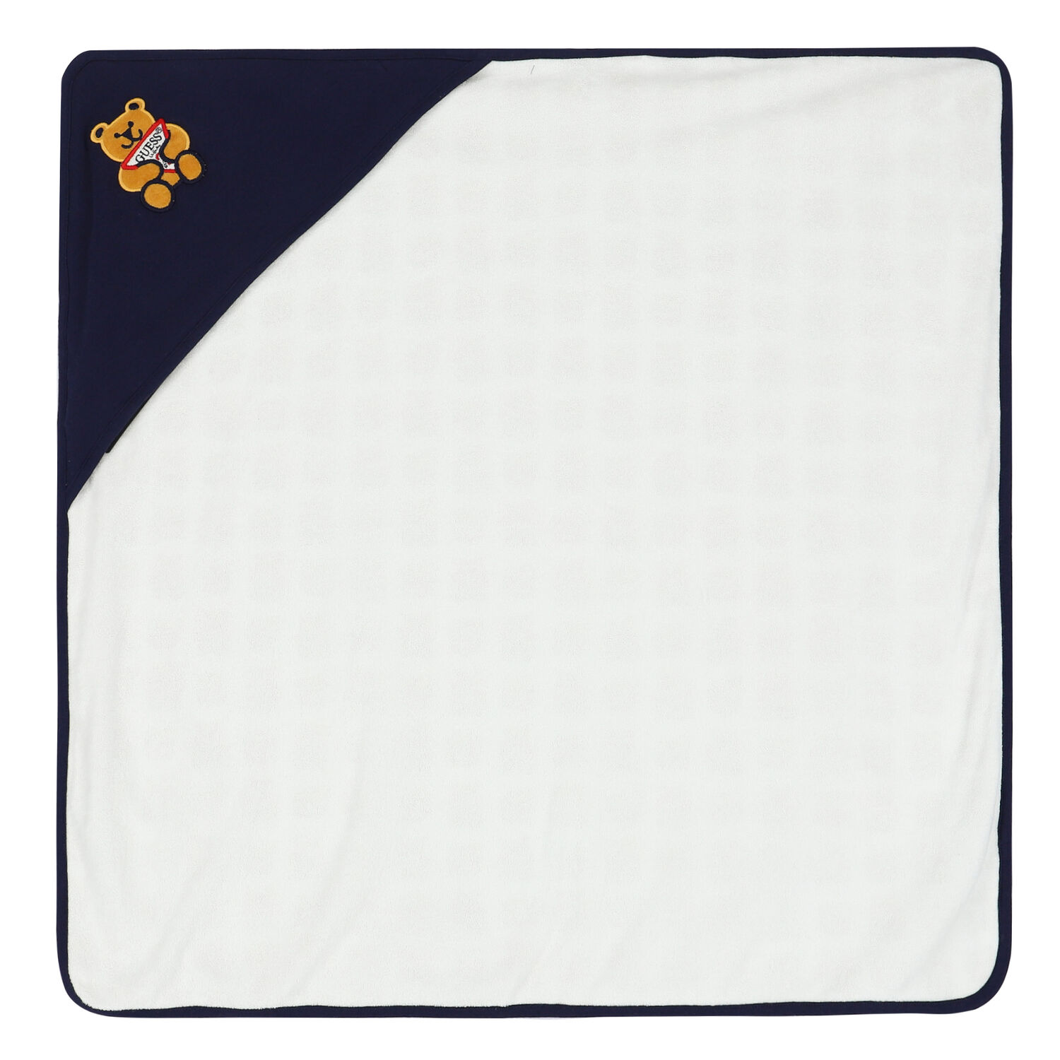 Baby Boys Navy Teddy Logo Hooded Towel, 1, hi-res