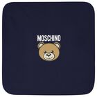 Navy Blue Teddy Bear Logo Baby Blanket, 2, hi-res