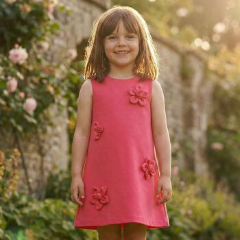 Girls Pink Flower Dress