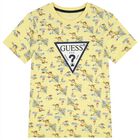 طقم شورتات للأولاد باللونين الأصفر و الكحلي بالشعار, 1, hi-res