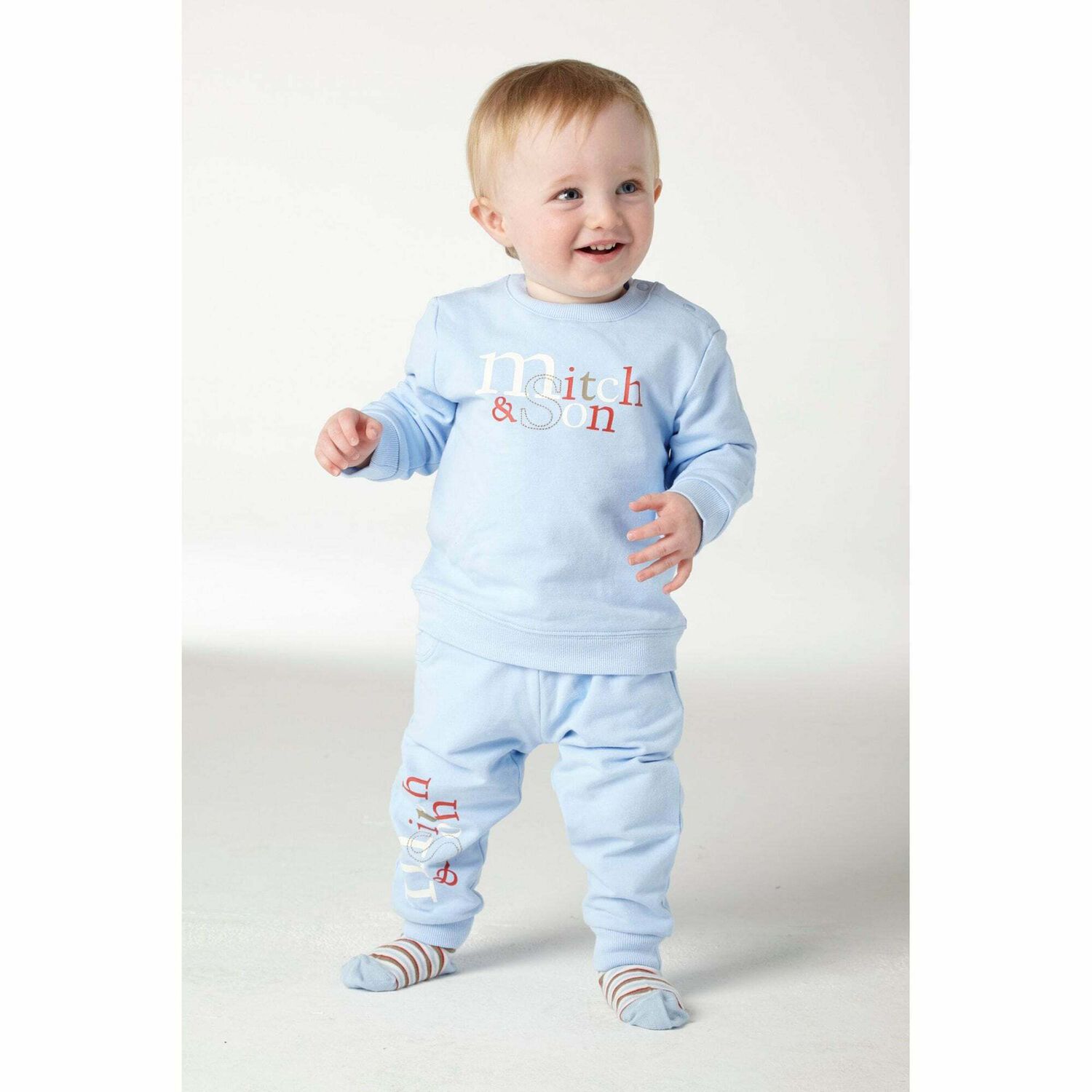 جوارب مخططة باللون الازرق للاولاد, 1, hi-res