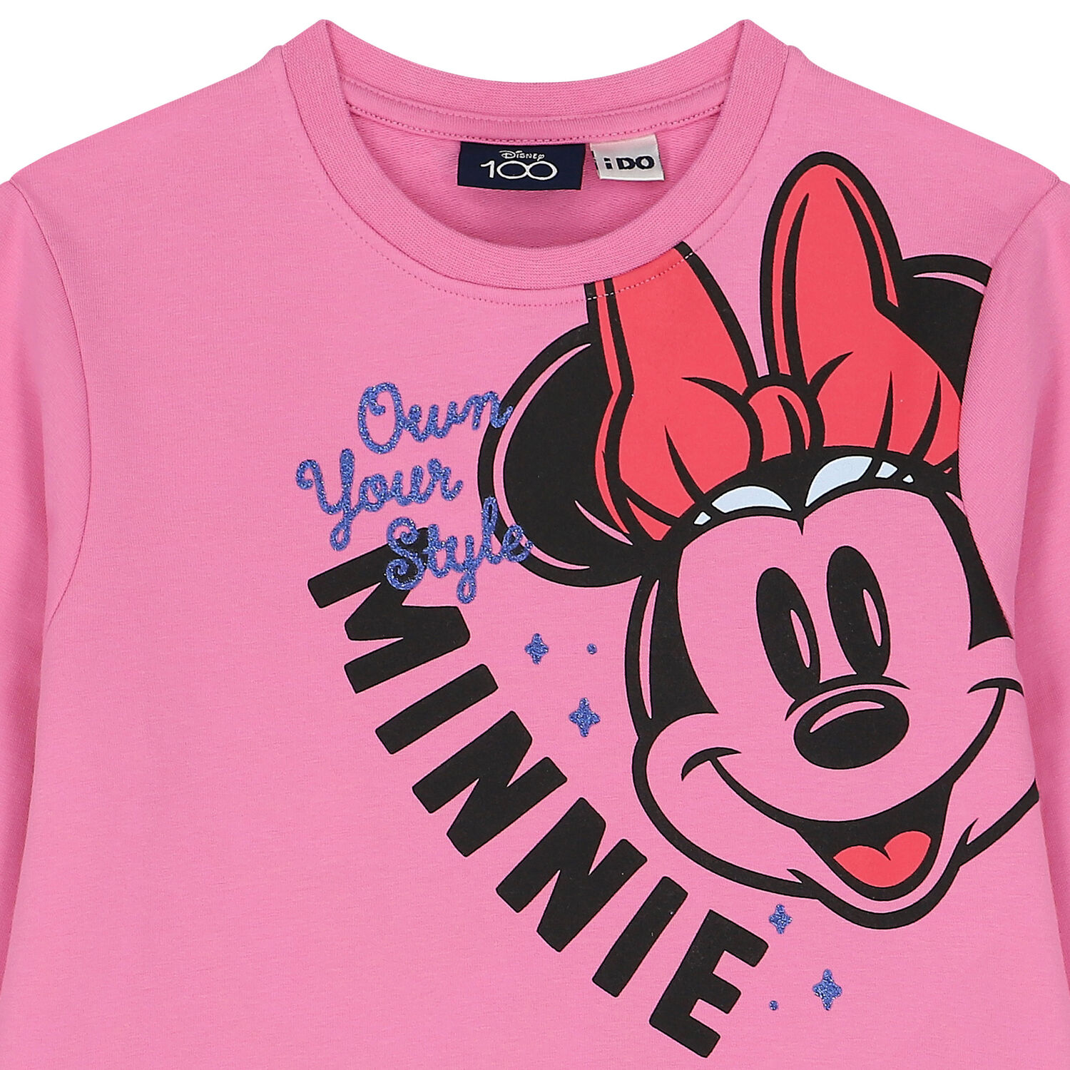 Girls Pink Minnie Mouse Sweatshirt, 1, hi-res