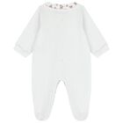 White & Beige Teddy Bear Babygrow, 1, hi-res