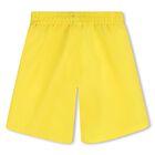 Boys Yellow Logo Shorts, 1, hi-res