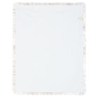 بطانية  بالشعار باللون الأبيض للبنات, 1, hi-res