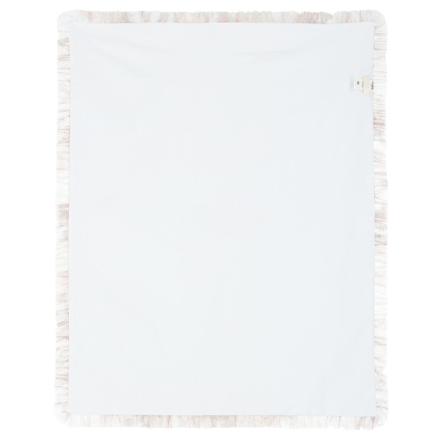 بطانية  بالشعار باللون الأبيض للبنات, 1, hi-res