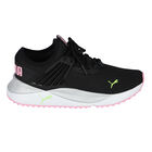 Girls Black & Pink Pacer Future Trainers, 1, hi-res