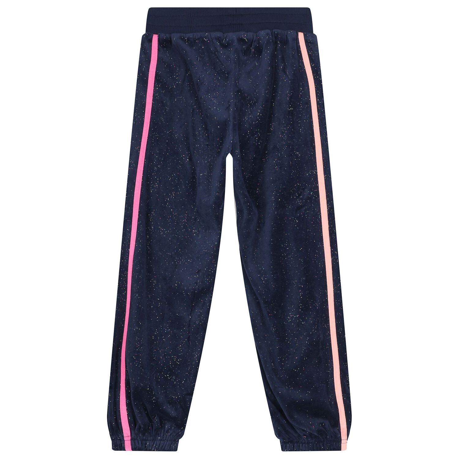 Girls Navy Blue Glitters Joggers, 1, hi-res