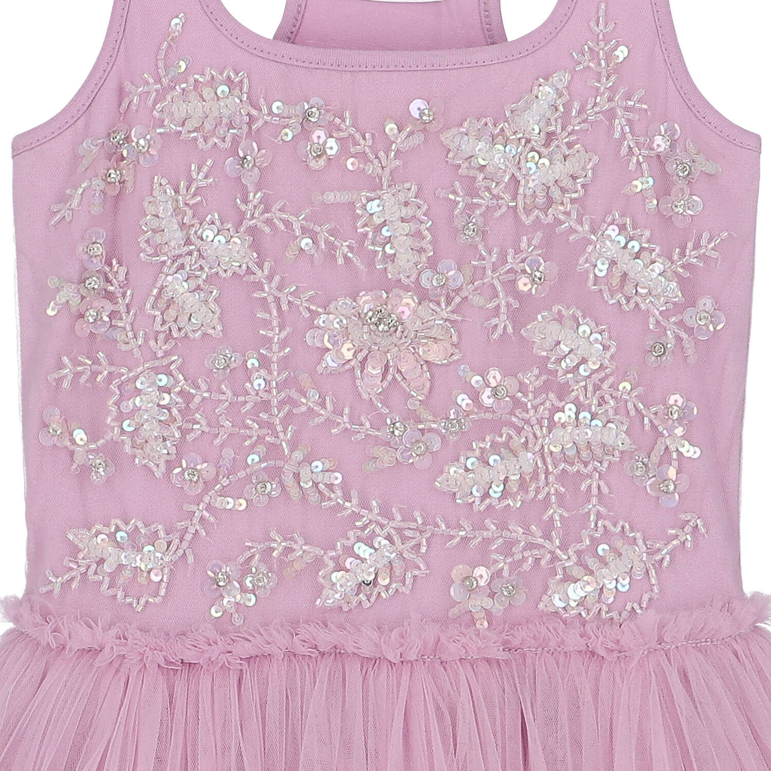 Girls Lilac Embellished Tulle Dress, 1, hi-res image number null