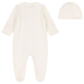 Baby Girls Ivory Teddy Bear Logo Babygrow Gift Set