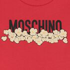 Younger Girls Red Popcorn Logo Dress, 1, hi-res