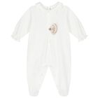 Baby Girls White & Beige Babygrows ( 2-Pack ), 3, hi-res