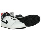 Black , Grey & White Air Jordan 1 Mid Trainers, 5, hi-res