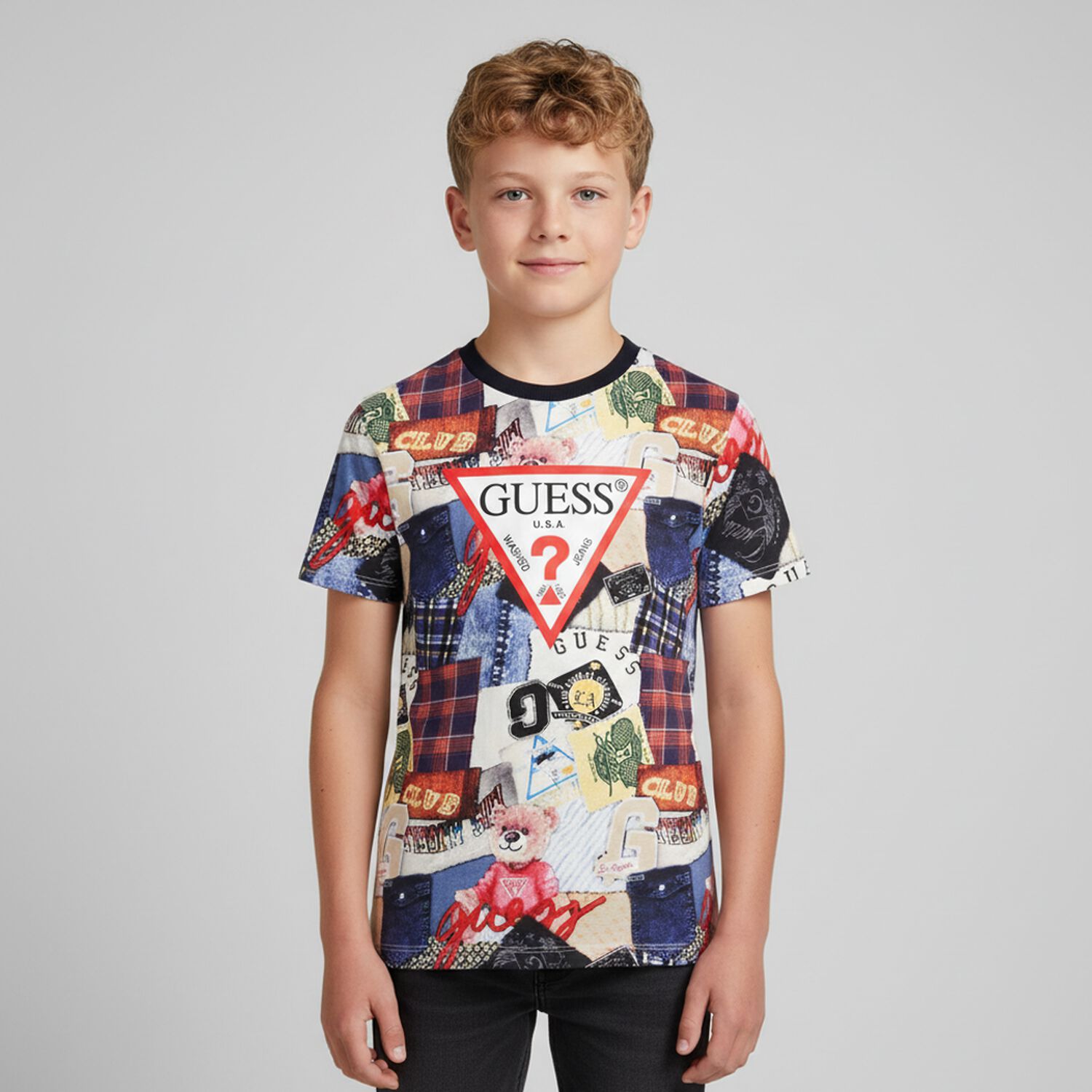 Boys Multi-Coloured Logo T-Shirt, 4, hi-res image number null