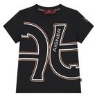 Younger Boys Black Logo T-Shirt, 2, hi-res