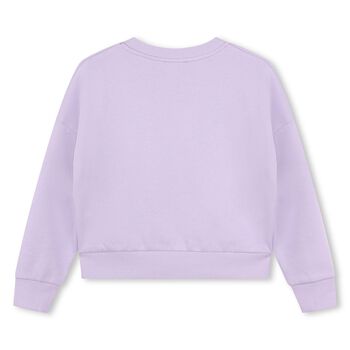 Girls Purple Logo Sweatshirt