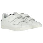 Boys White Ikonik Karl Logo Trainers, 1, hi-res