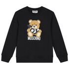 Black Teddy Bear Logo Sweatshirt, 1, hi-res