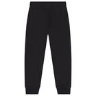 بنطلون رياضى للاولاد بالشعار باللون الاسود , 1, hi-res