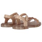 Girls Gold & Beige Jelly Sandals, 1, hi-res