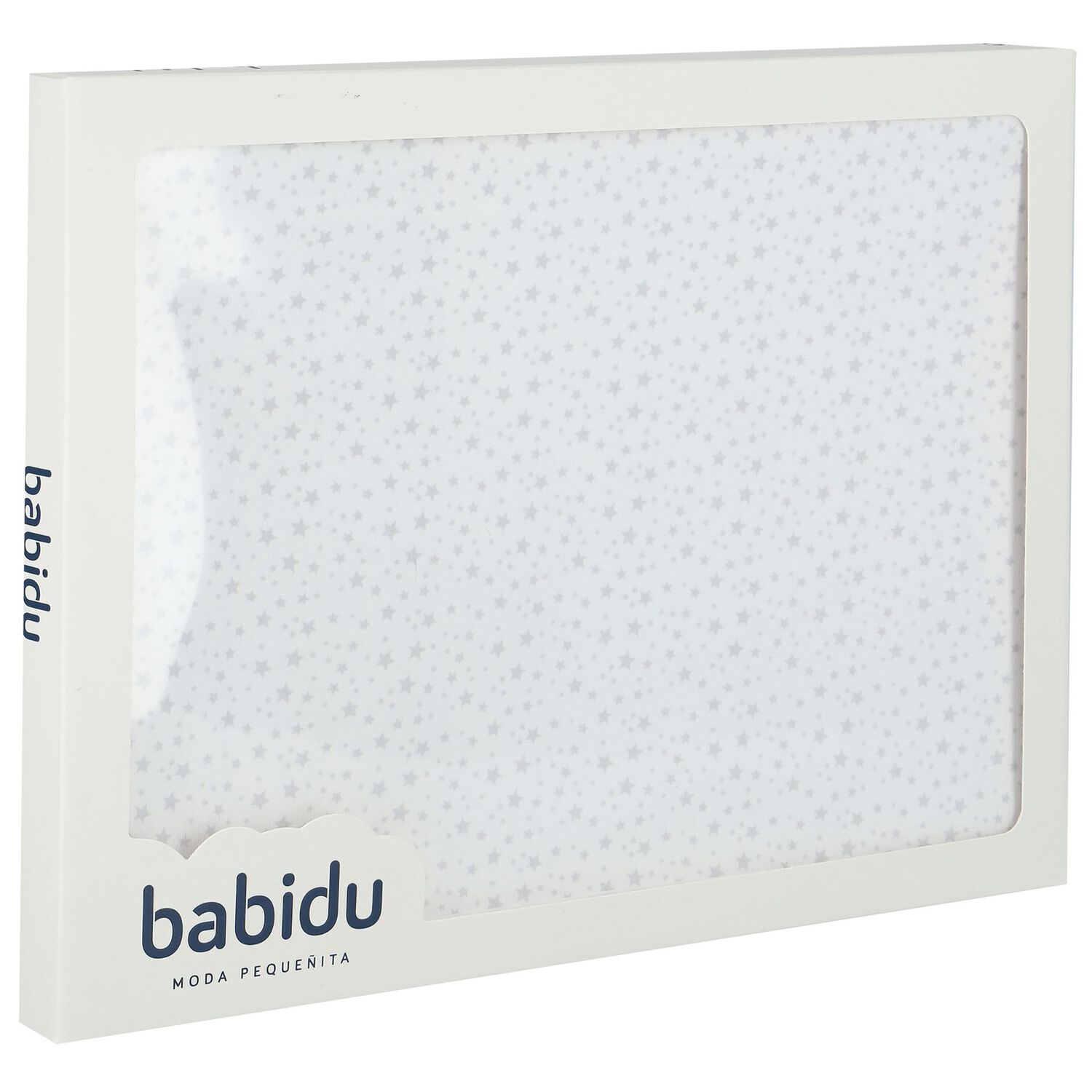 White & Grey Stars Baby Blanket, 1, hi-res