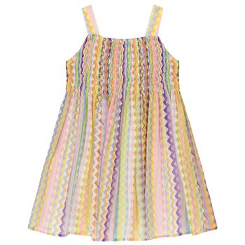 Girls Multi-Coloured Zigzag Dress