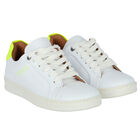 Boys White Mini Me Logo Trainers, 1, hi-res